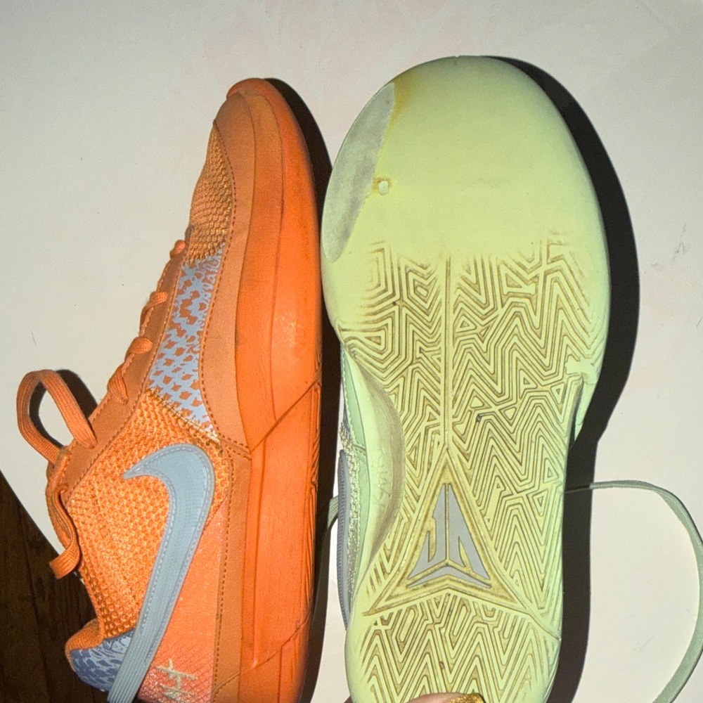 Kids' Orange And Green Athletic Shoes View 3